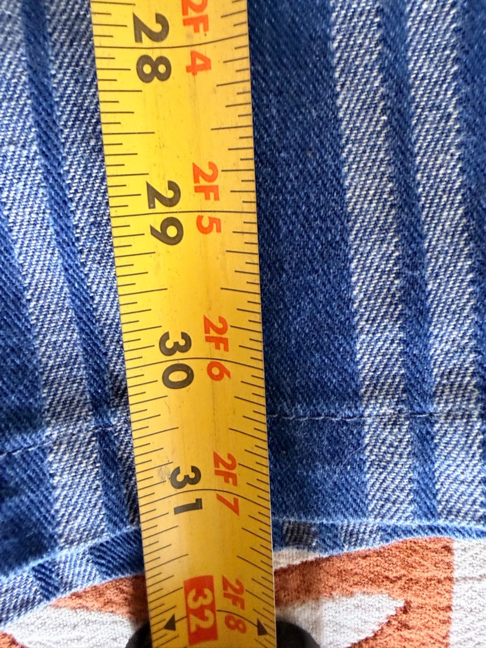 FRNCH Blue Striped Denim Romper with Self-Tie Belt - Picture 6 of 8